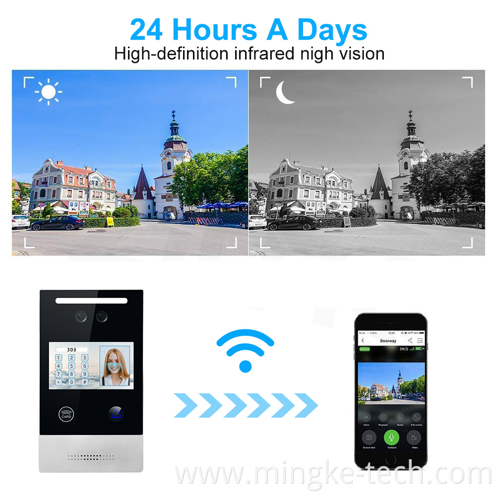 New design video door phone unlock with phone home building aparrtment smart wifi ip video intercom system